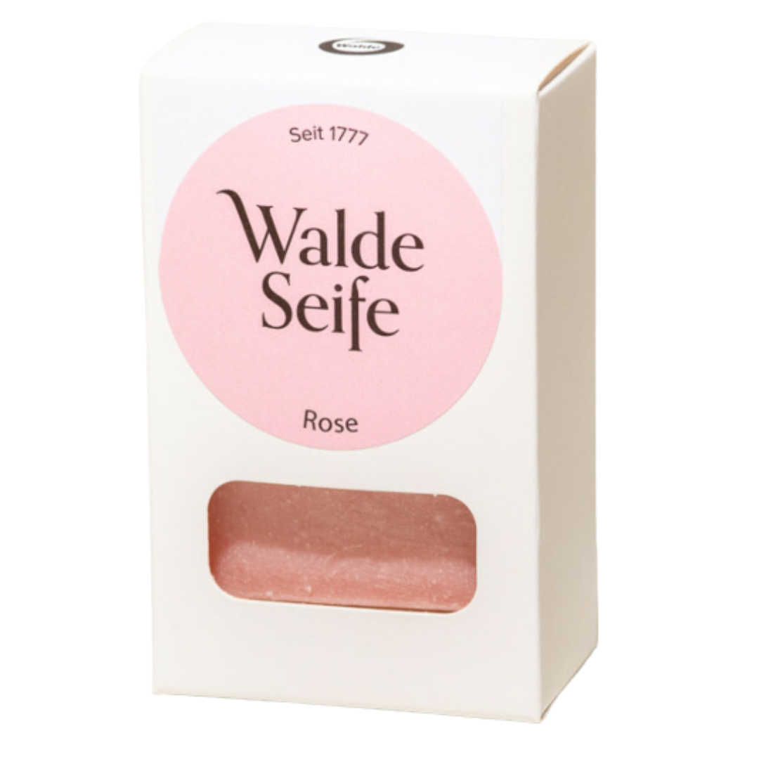 Walde Seifenstück Naturseife Rose 100g Plastikfrei