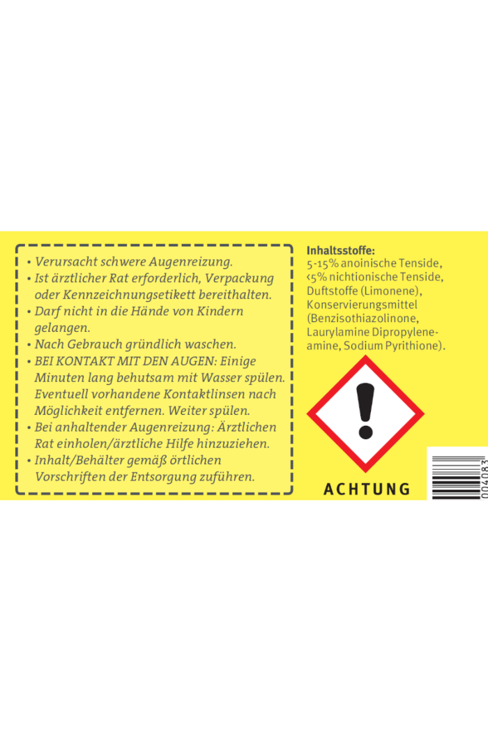 Walde Fino Zitrone Geschirrspülmittel und Universalreiniger 1L