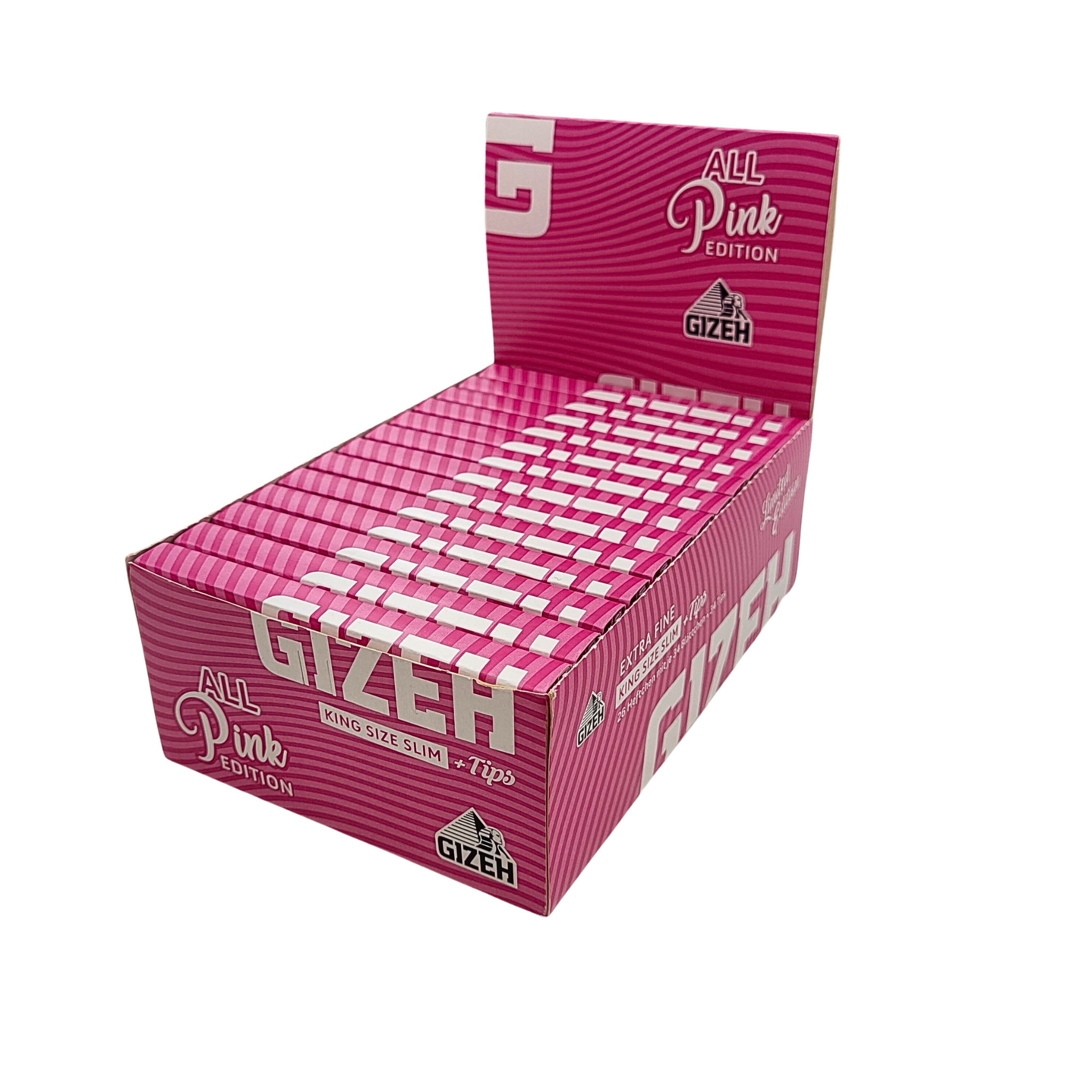 BOX GIZEH All Pink Edition Zigarettenpapier KingSize Slim + TIPS