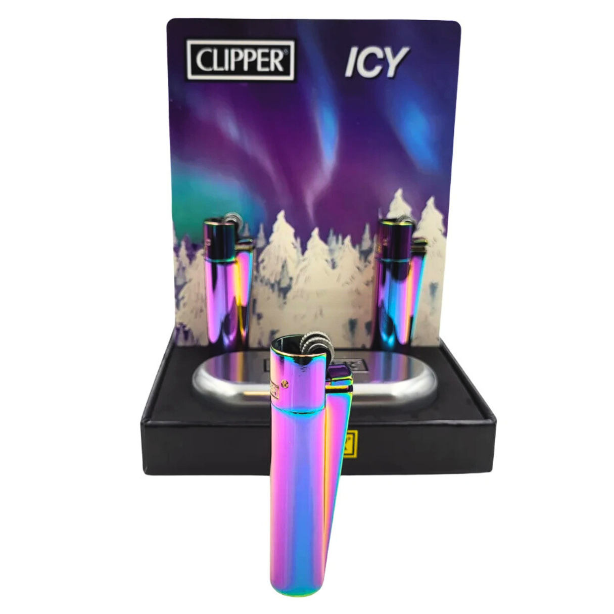 Clipper Metall Icy Rainbow Feuerzeug