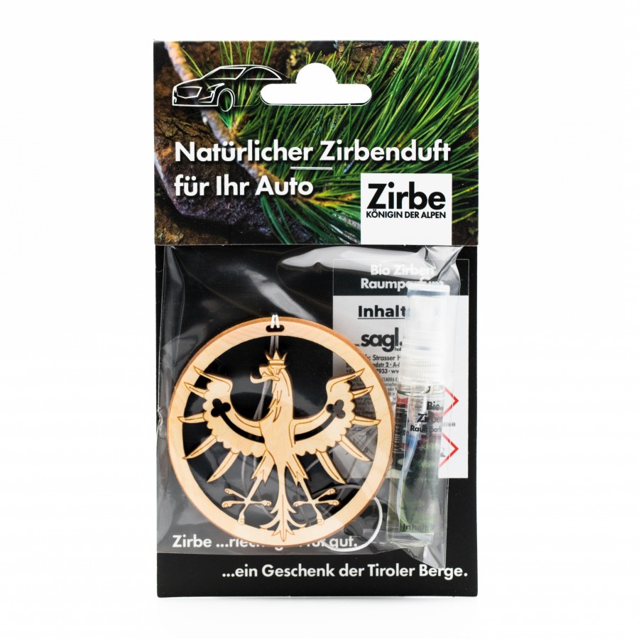 Autoduft aus Zirbe Anhänger Adler