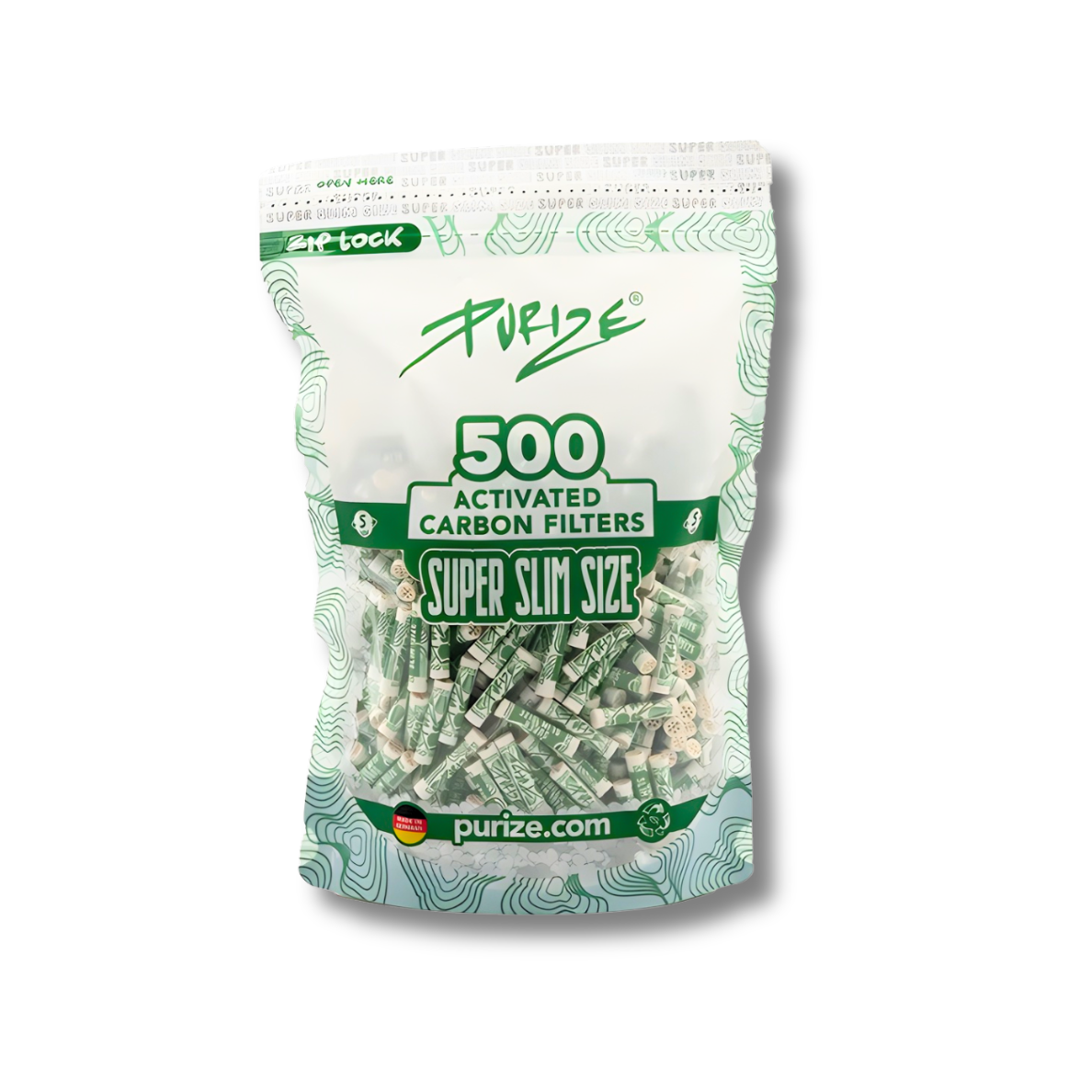 Purize Aktivkohlefilter 500 Stück Super Slim Size Ø 5 mm