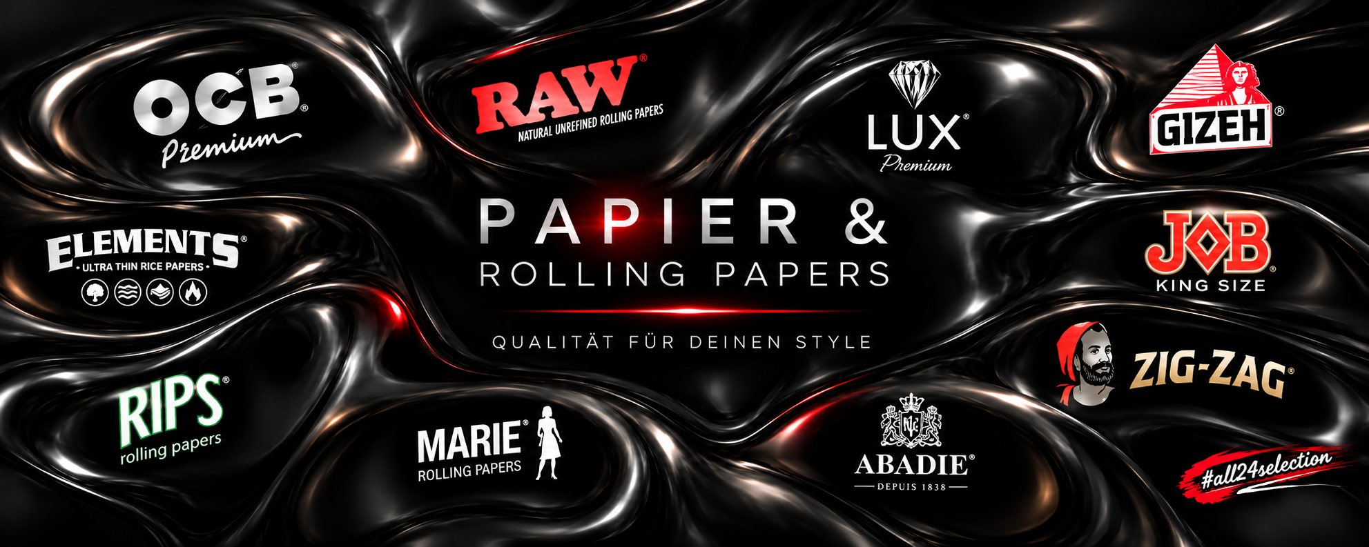 Papier & Rolling Papers – OCB, RAW, LUX, GIZEH