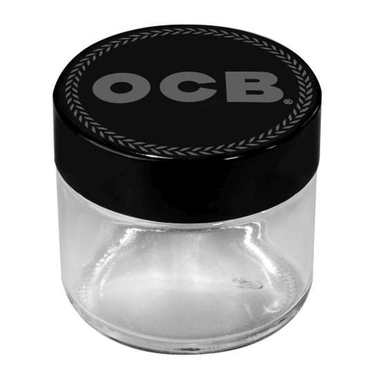 OCB Storage Glas Aufbewahrungsglas Graue Schrift