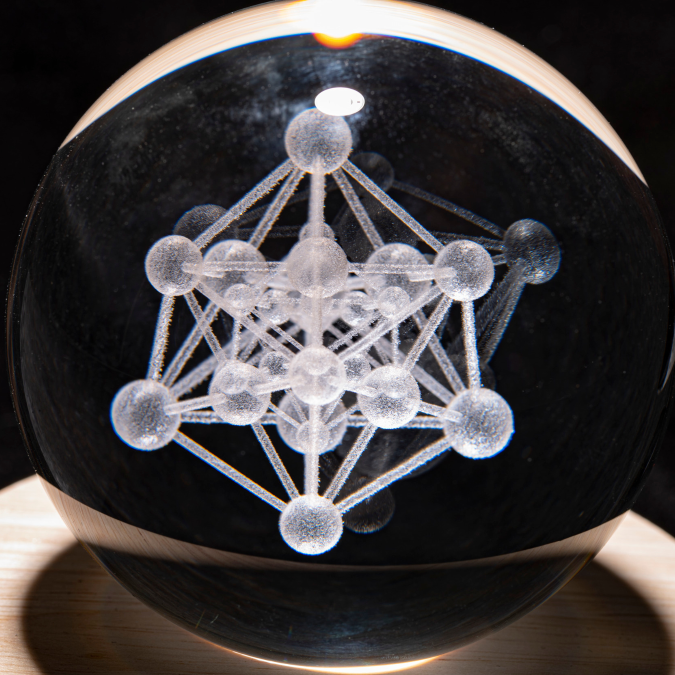 Kristallkugel Metatron 8x8cm
