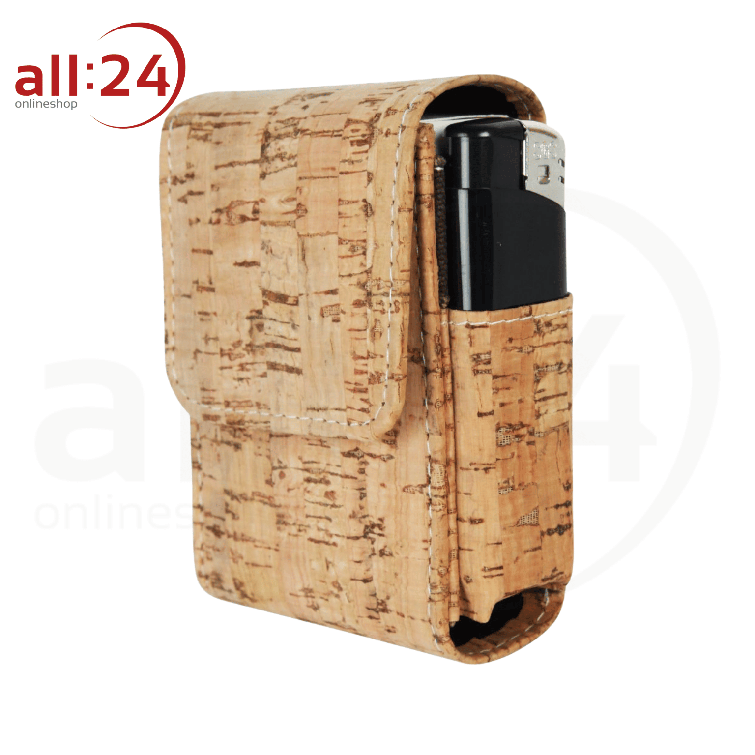 Zigaretten Box Kork Braun für 20 Stück 80mm Zigaretten