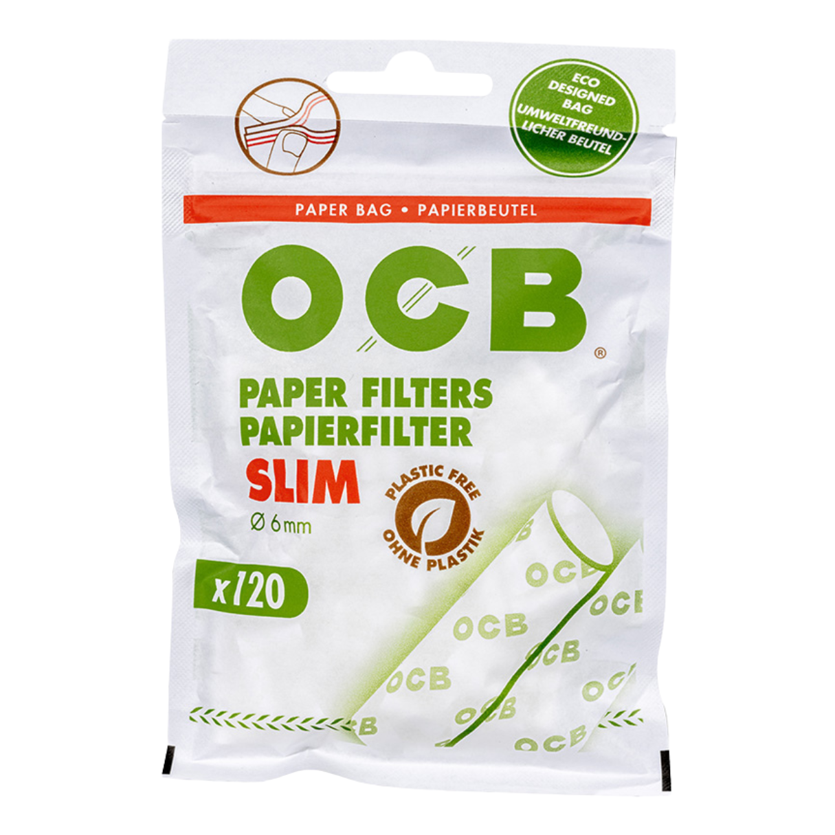 OCB Papierfilter Slim 6mm 120 Stück