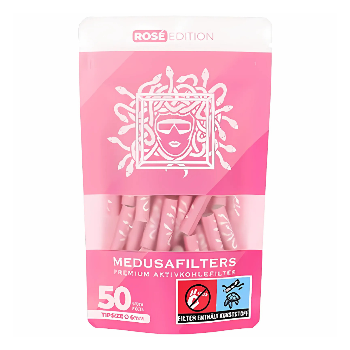 Medusa Aktivkohlefilter Rosé Edition 50 Stück