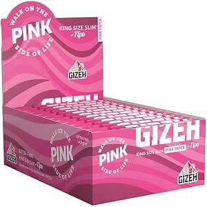 GIZEH All Pink Edition Zigarettenpapier KingSize Slim + TIPS