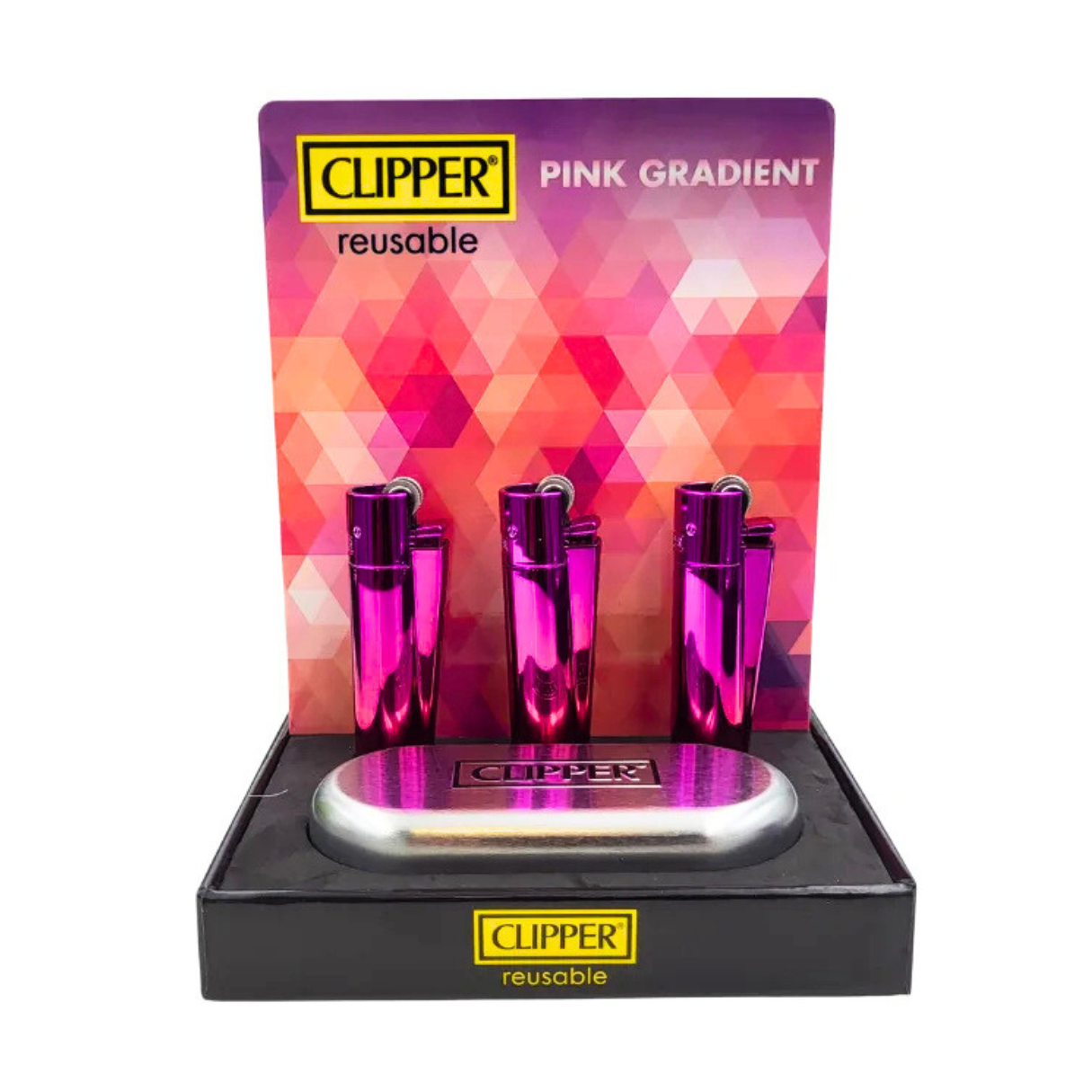 Clipper Metall Icy Pink Feuerzeug
