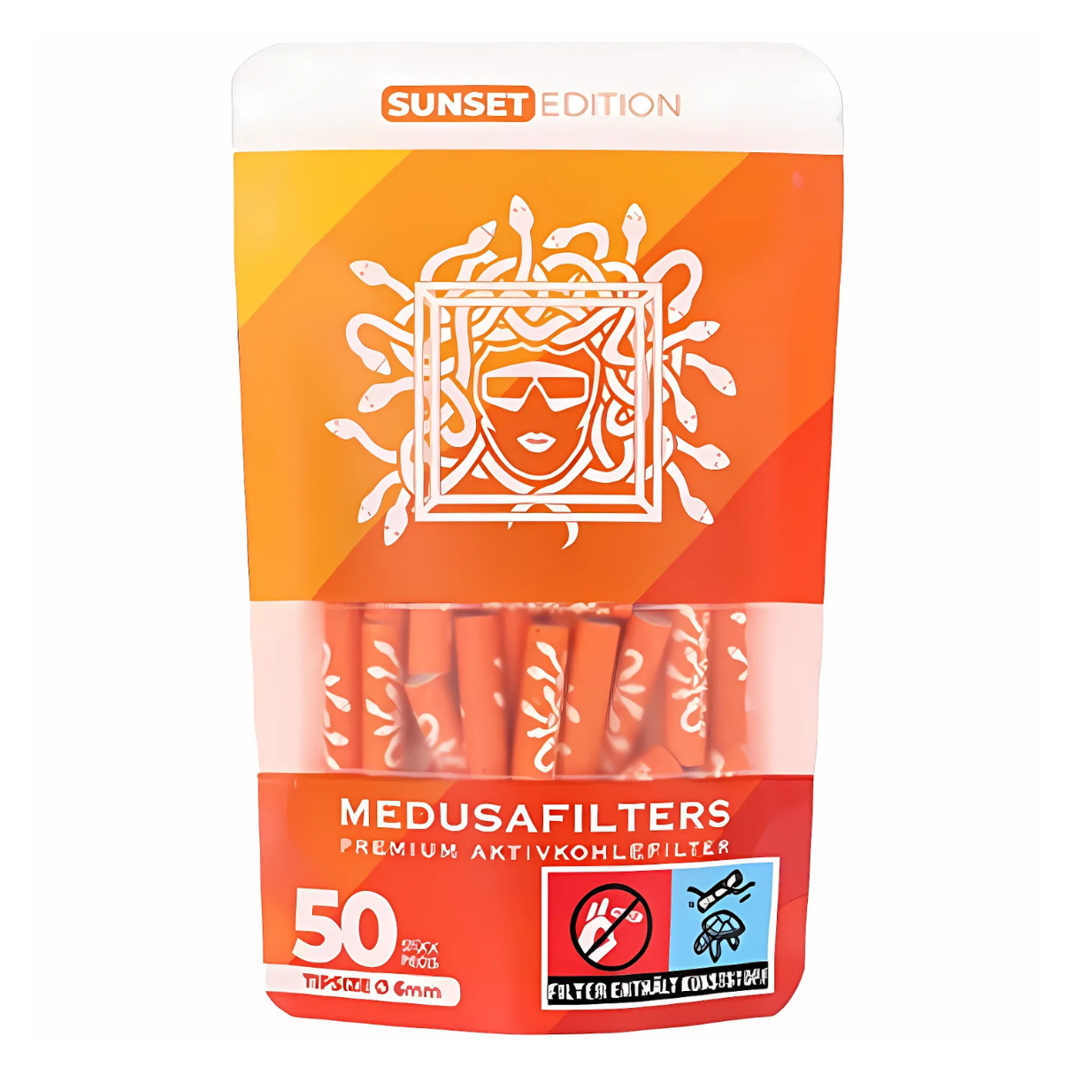 Medusa Aktivkohlefilter Sunset Edition 50 Stück