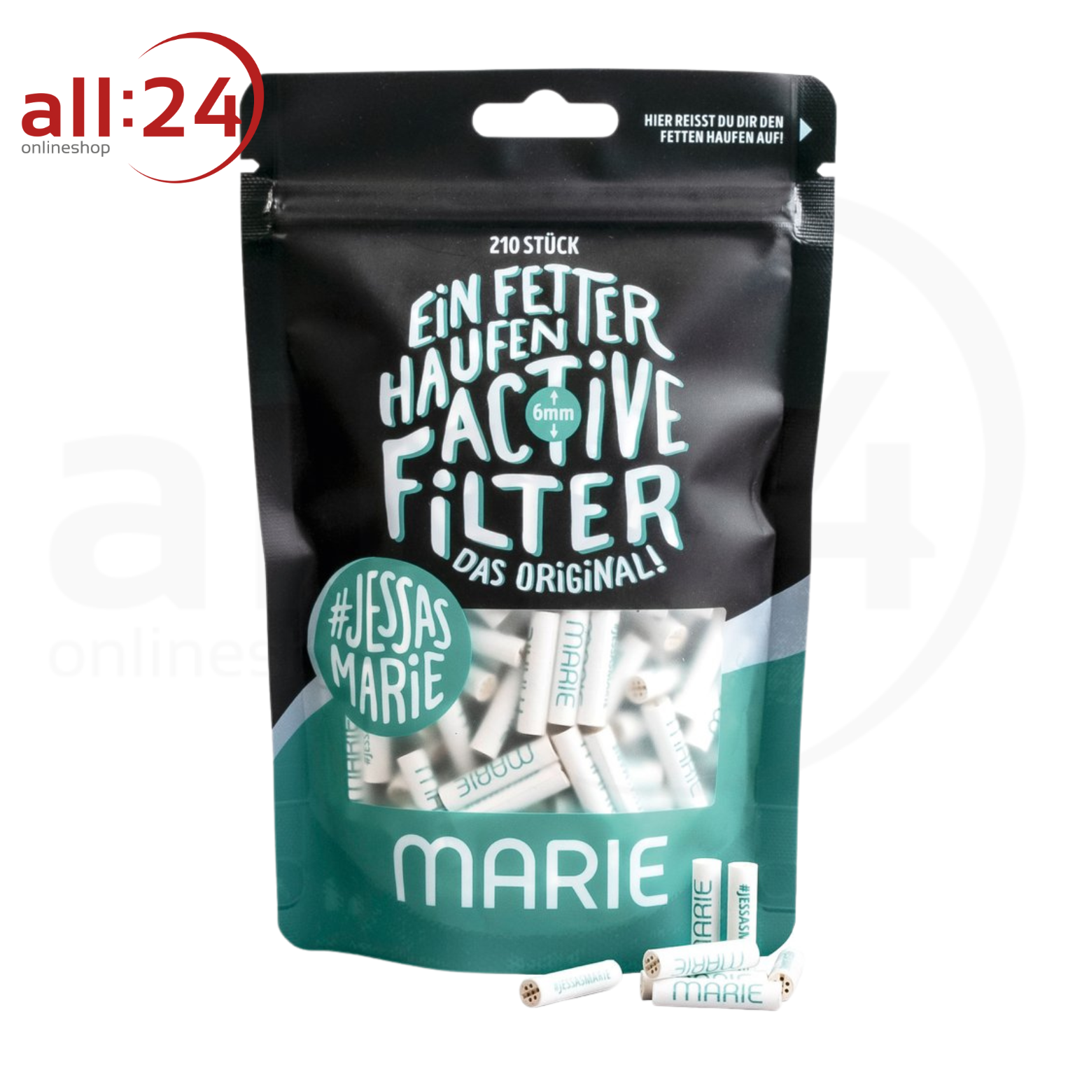 MARIE Active Filter 6mm Aktivkohlefilter - 210 Stück