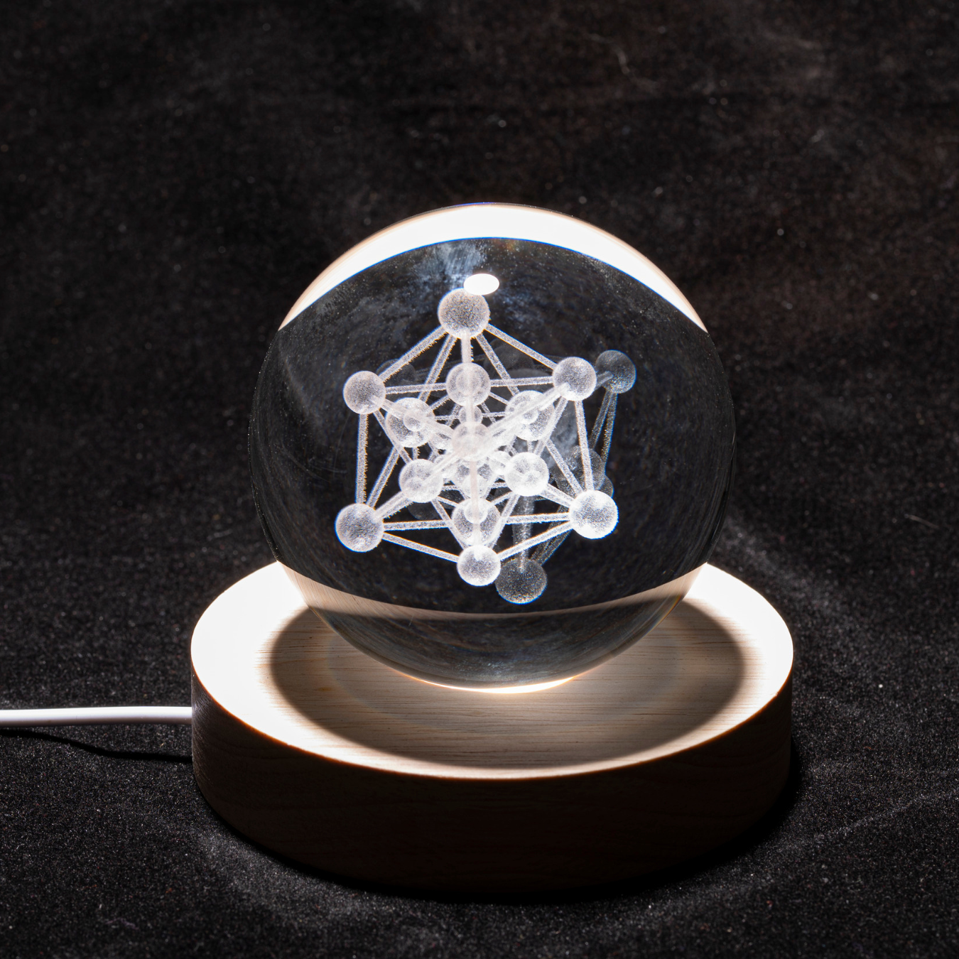 Kristallkugel Metatron 8x8cm