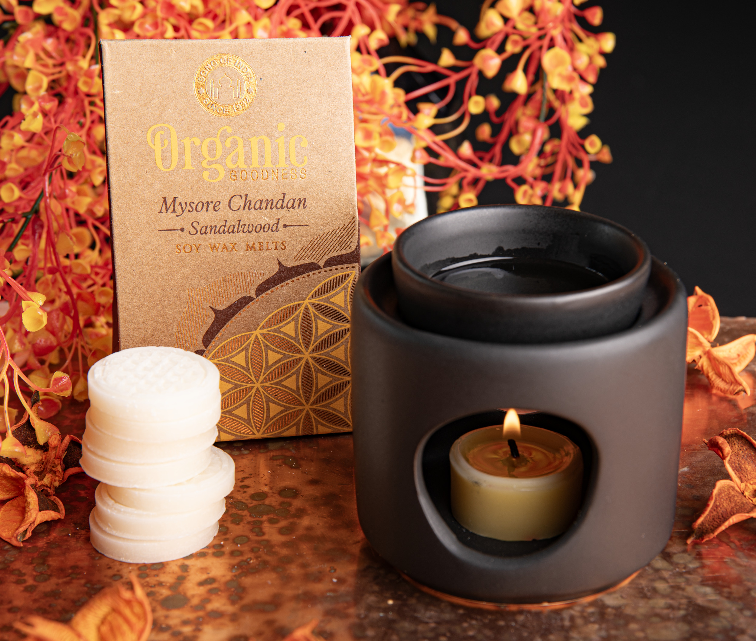Sandelholzwachs Blume des Lebens für Aromalampe