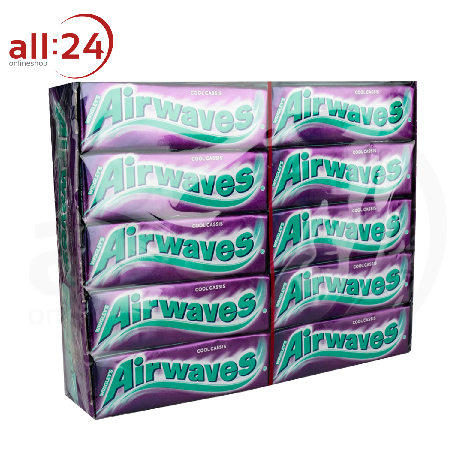 Airwaves Cool Cassis + Vitamin C 30 x 10 Stück Zuckerfreier Kaugummi im XXL Vorteilspack