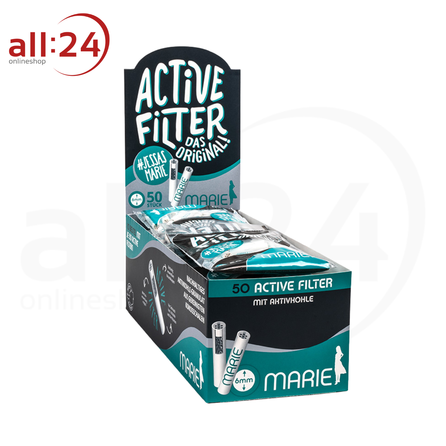 MARIE Active Filter 6mm 50er Beutel, 10er Vorrats-Box