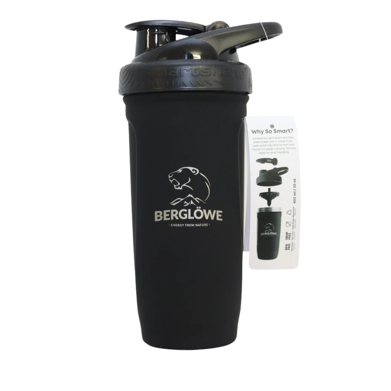 Berglöwe Fitness Shaker aus Edelstahl