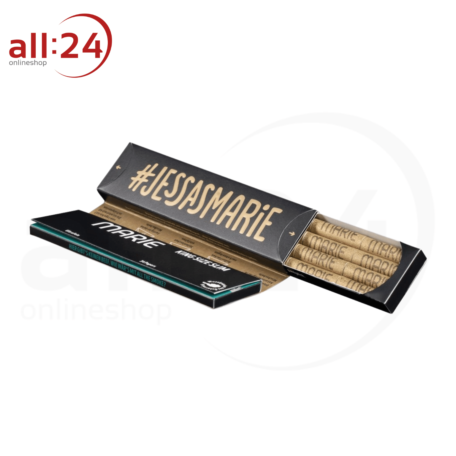 BOX MARIE Active Filter Gold King Size Slim Zigarettenpapier 16 Stück