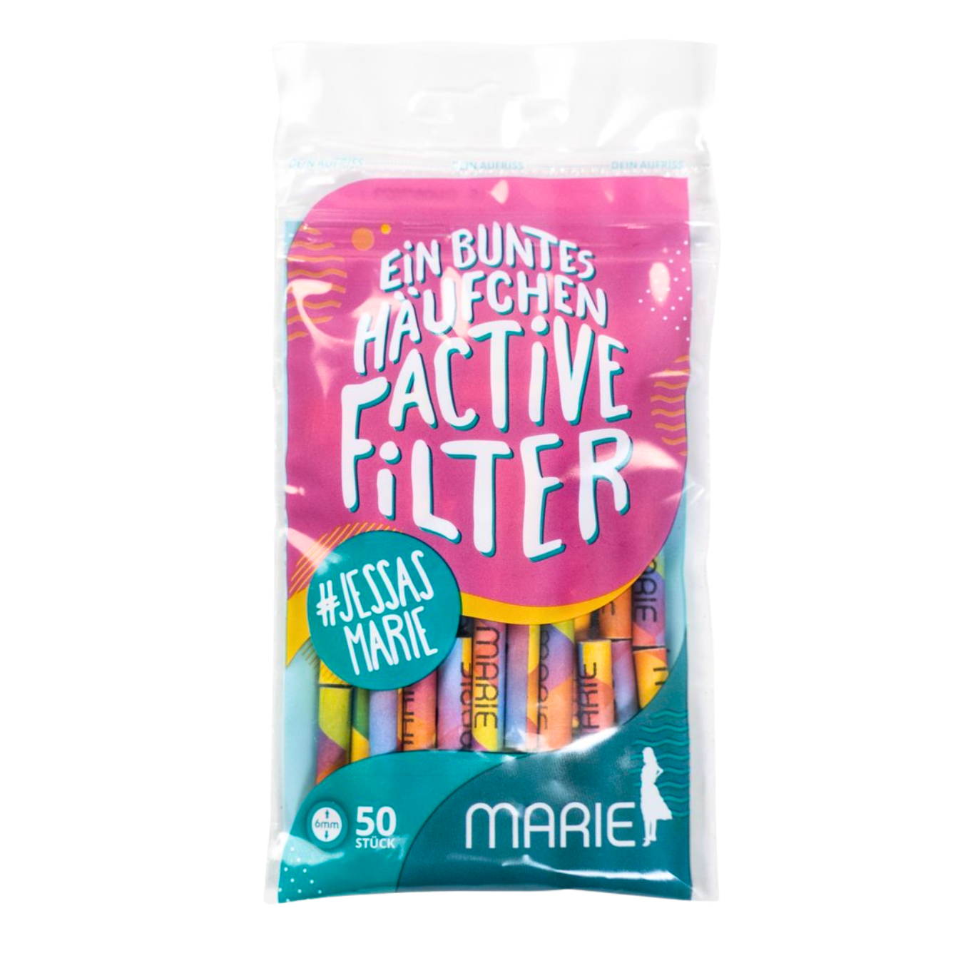 MARIE Active Filter bunt 6mm 50er Beutel 10er Vorrats-Box