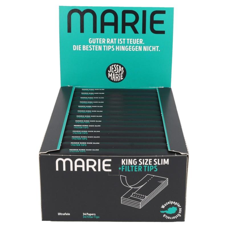 MARIE King Size Slim Ultrafine Zigarettenpapier + Filtertips