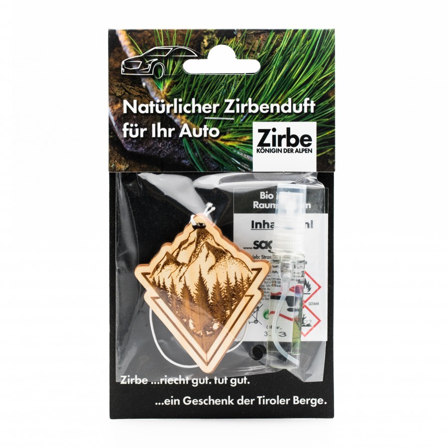 Autoduft aus Zirbe Anhänger Berge Natur