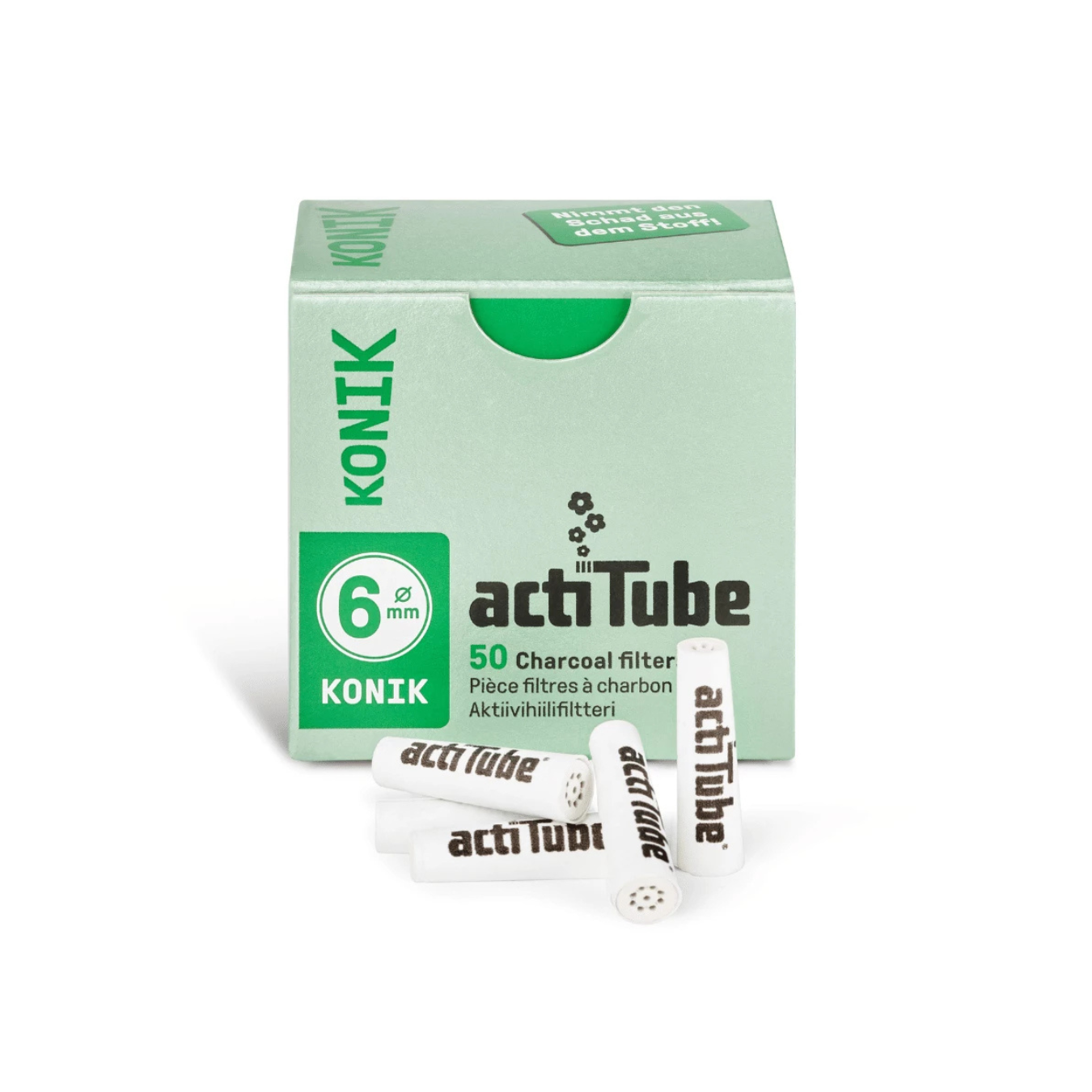 ActiTube Aktivkohlefilter Konik 6 mm 50 Stück