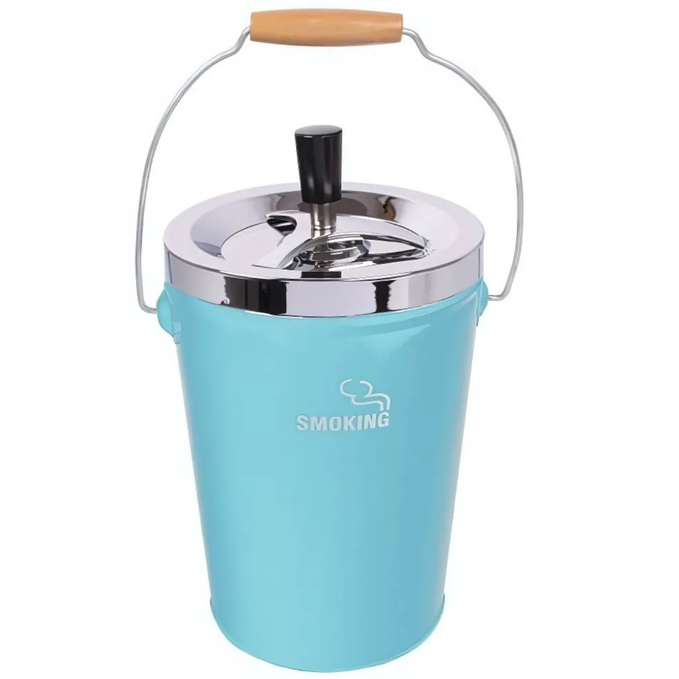 Aschenbecher Drehascher Smoking XXL Türkis 13cm