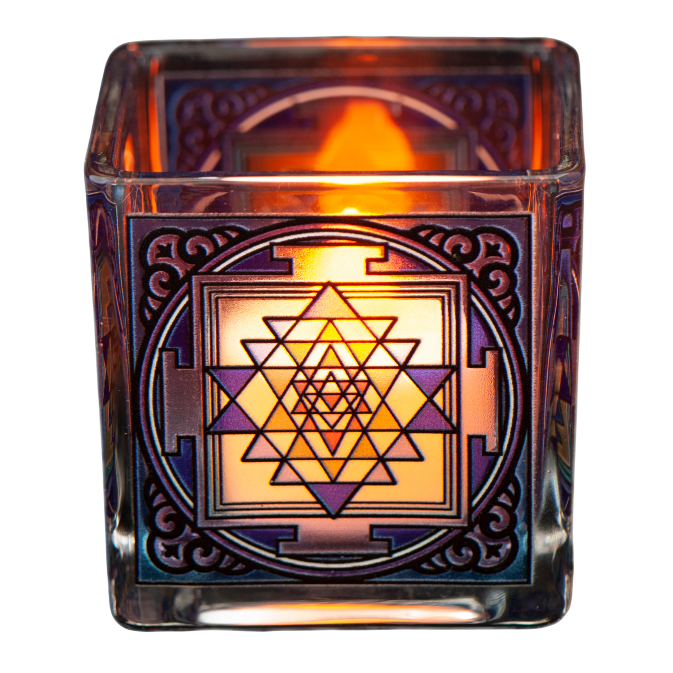 Berk Teelichtglas Shri Yantra