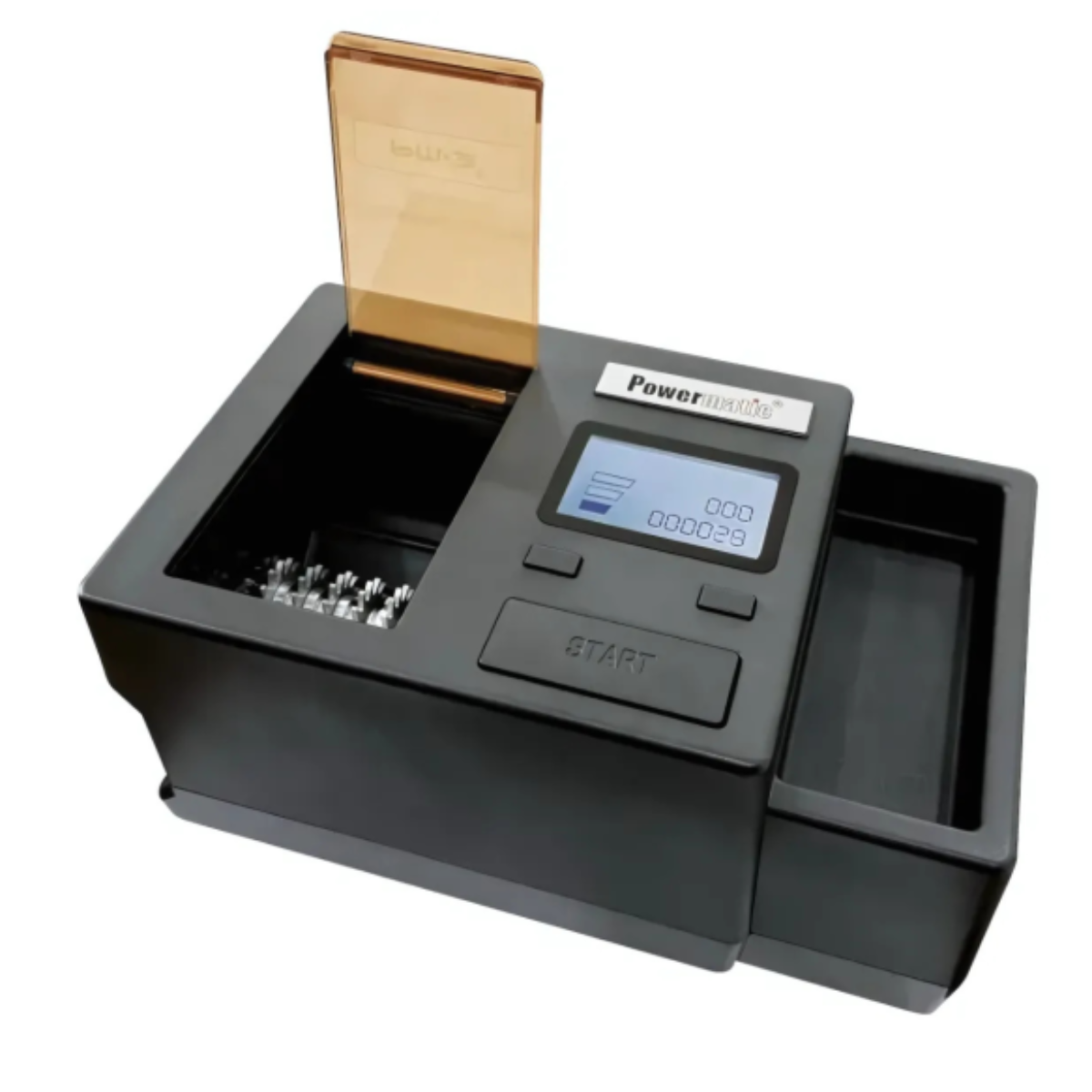 Powermatic 3 + Plus Deluxe Schwarz elektrische Stopfmaschine mit Schredder