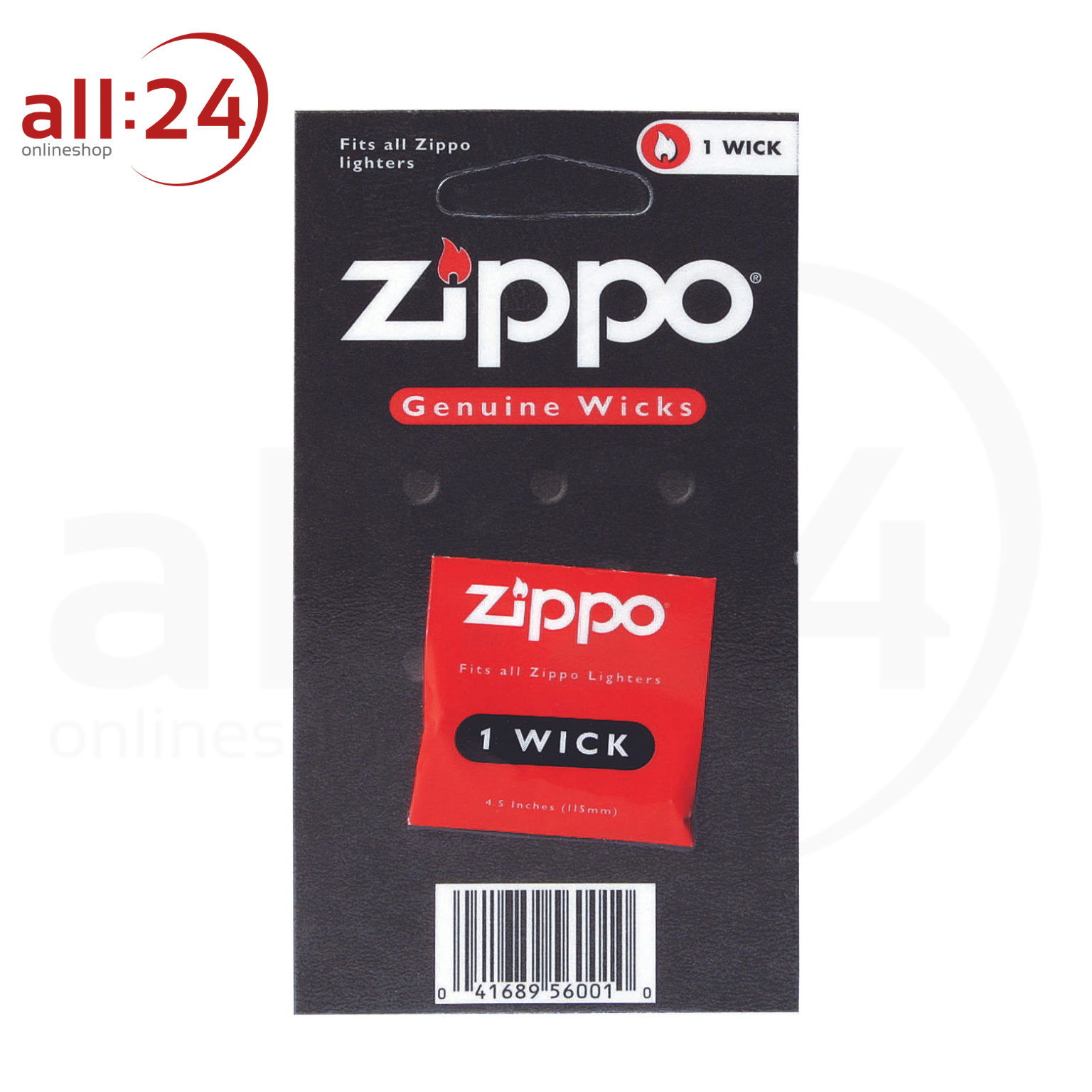 Zippo Wick Card Single Unit Docht 2425