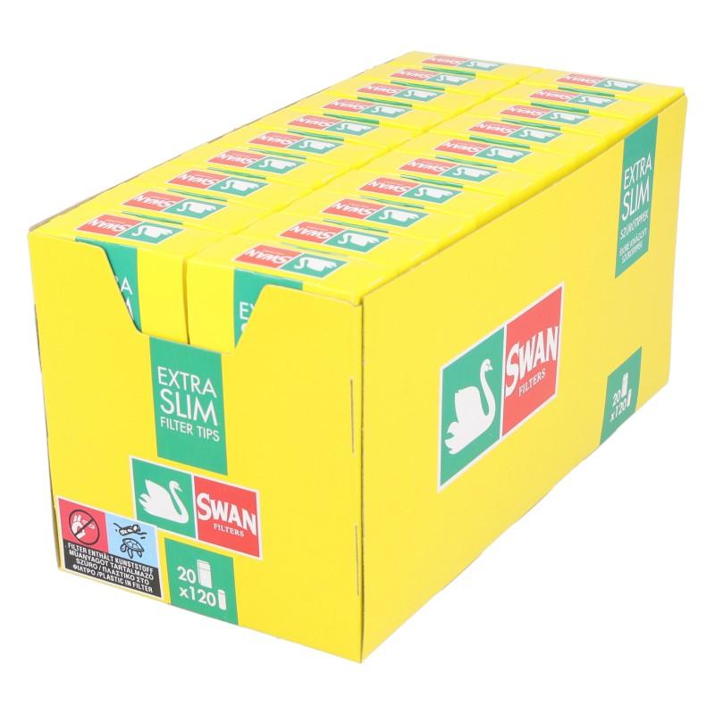 SWAN Extra Slim Flip Top 20 Schachteln Zigarettenfilter