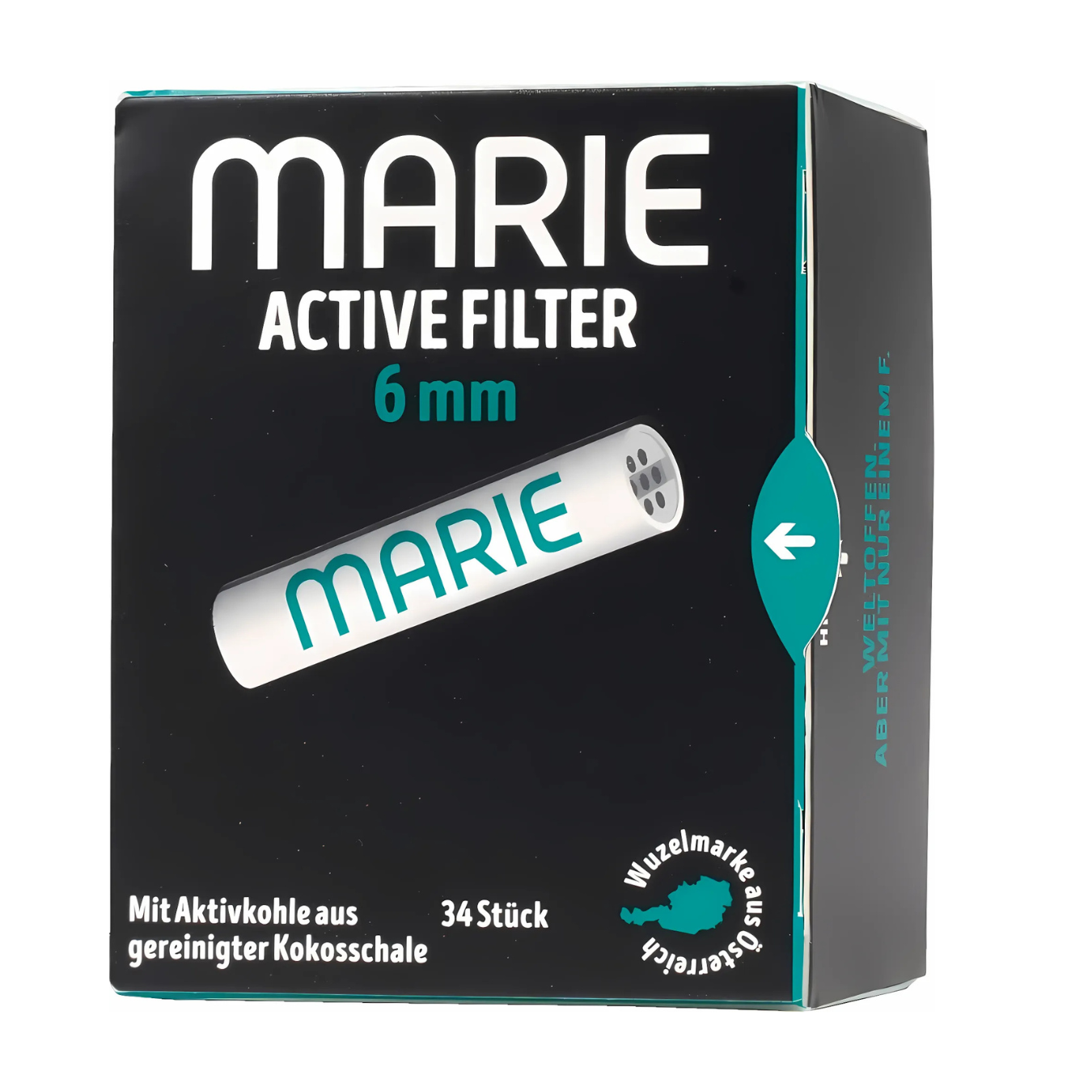 MARIE Active Filter 6mm - Box mit 34 Aktivkohlefiltern