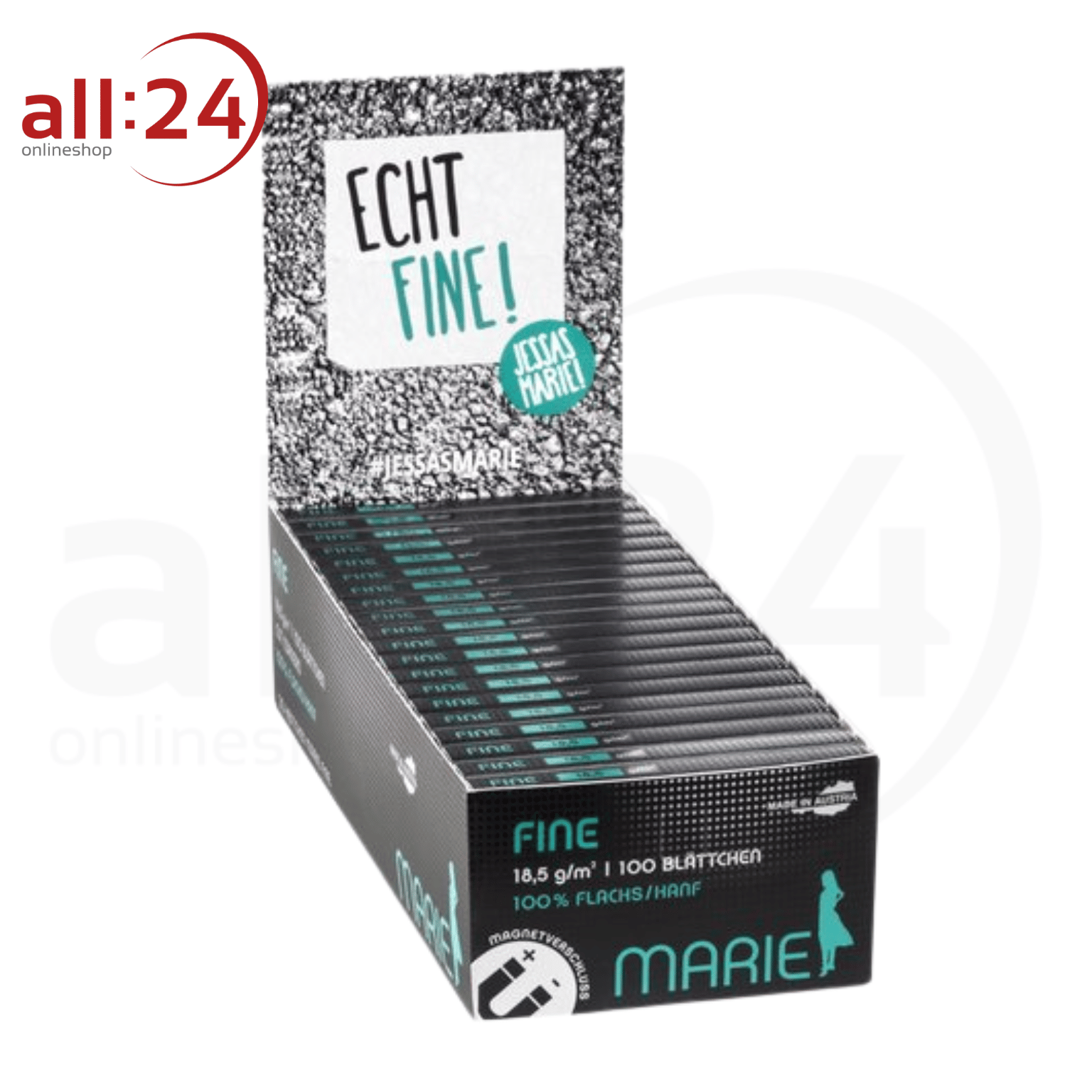BOX MARIE Fine Zigarettenpapier Kurz, 20 Stück