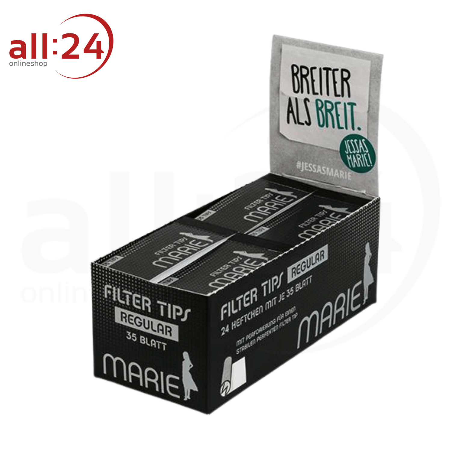 Marie Filter Tips Vorteilspack - 24 Heftchen á 35 Blatt