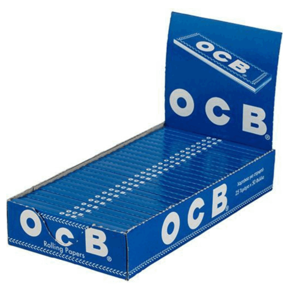 BOX OCB Blau Einfach Kurz Zigarettenpapier 25 Stück á 50 Blatt