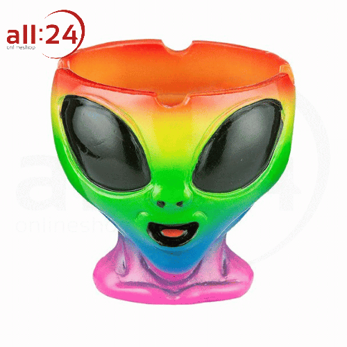 Aschenbecher "Alien" Grün Farbverlauf Schwarz 