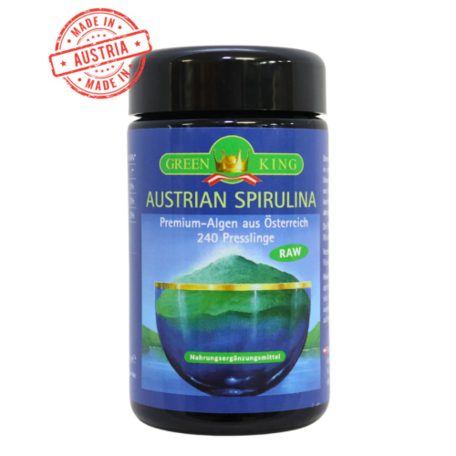 GreenKing Bio Spirulina-Algen aus Österreich 240 Presslinge 