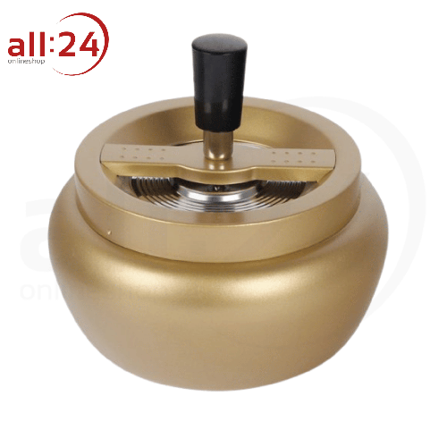 Aschenbecher Drehascher Gold 13 cm Ø 