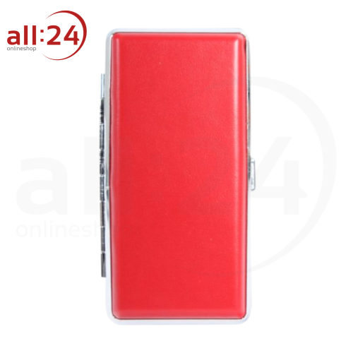 Zigaretten Etui PVC Rot - Für Long Size Zigaretten 