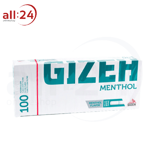 GIZEH Menthol Tip Hülsen - Packung mit 100 Stück 