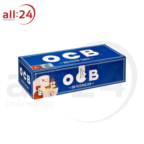 OCB Blau Zigarettenhülsen - Packung mit 200 Stück 200 Stück