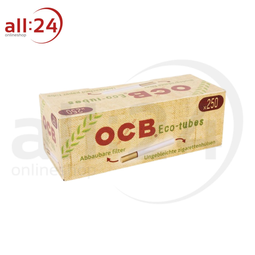 OCB Organic Zigarettenhülsen - Packung mit 250 Stück 250 Stück