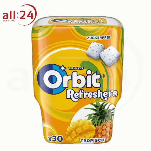 Orbit Refreshers Tropical Kaugummi, 6 Dosen 