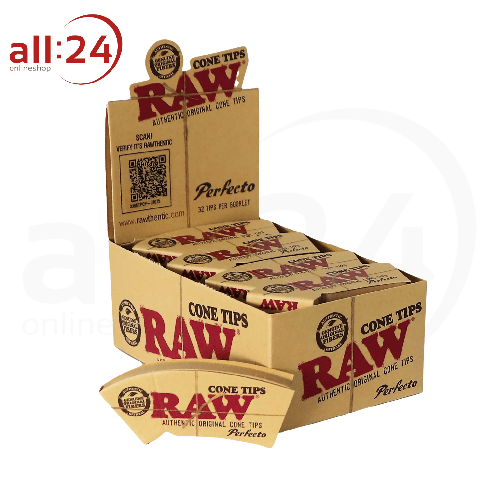 BOX RAW Filtertips Konisch Perfecto, 24 Stück 