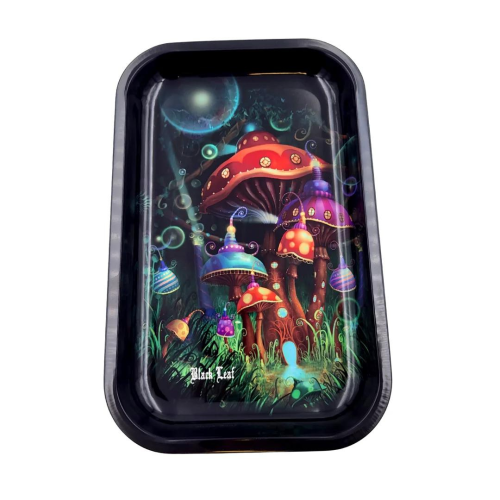 Black Leaf Rolling Tray "Mushroom" Rollunterlage 