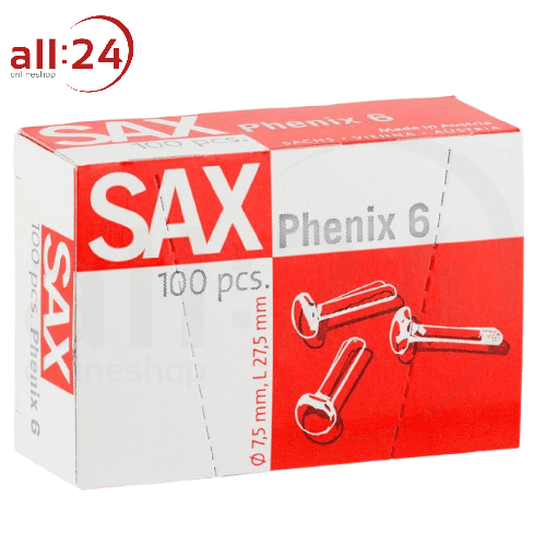 SAX Rundkopfklammern Phenix 6, 100 Stück Ø 27,5mm 