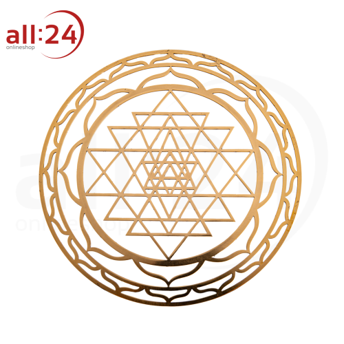 Shri Yantra aus Messing 15 cm 