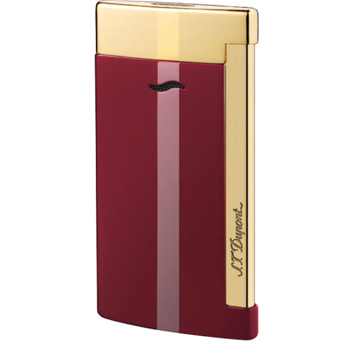 S.T. Dupont Feuerzeug Slim 7 Rot & Golden Finishes 