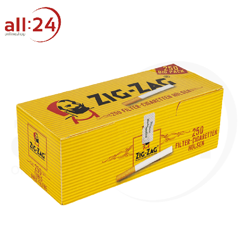 ZIG ZAG Filterhülsen - Packung mit 250 Stück 