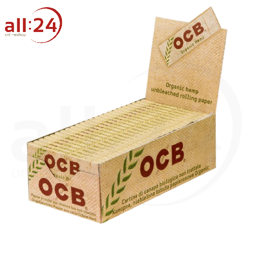 BOX OCB Organic Hemp Kurz Zigarettenpapier, 50 Stück 